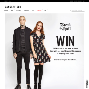 Win $350 worth of 'DANGERFIELD' new arrival clothing!
