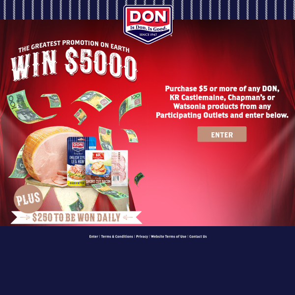 Win $5,000 + $250 to be Won Daily!