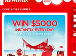Win $5,000 instantly everyday + heaps of instant win prizes!