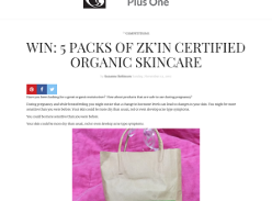 Win 5 packs of Z'kin Certified Organic SKincare