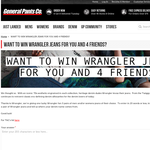 Win 5 pairs of Wrangler jeans!