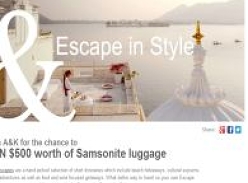 Win $500 worth of Samsonite luggage!