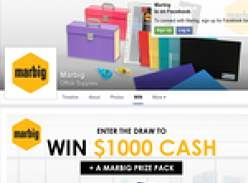 Win a $1,000 cash + a Marbig prize pack!