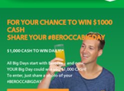 Win a $1,000 cash daily!