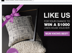 Win a $1,000 'Linen House' voucher!