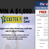 Win a $1,000 Ticketek.com gift card