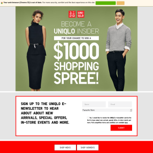 Win a $1,000 'UNIQLO' shopping spree!
