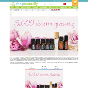 Win a $1,000 worth of doTERRA essential oils!