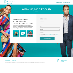 Win a $10,000 Pacific Fair gift card