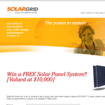 Win a $10,000 Solar Panel installation for free