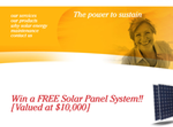 Win a $10,000 Solar Panel installation for free