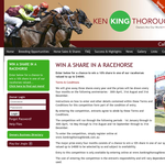 Win a 10% share in a 'Ken King Thoroughbreds' race horse, valued at up to $4,000!