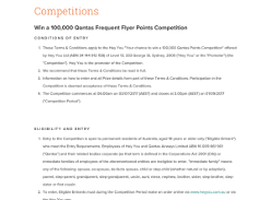 Win a 100,000 Qantas Frequent Flyer Points