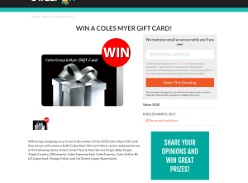 Win a $100 'Coles MYER' gift card!