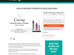 Win a $100 'Craving Cosmetics' voucher!