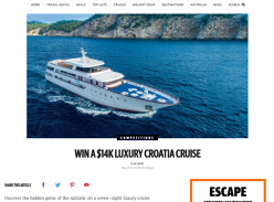 Win a $14k luxury Croatia cruise for 2
