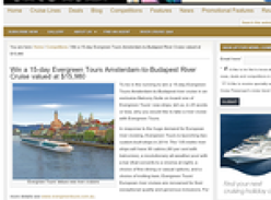 Win a 15-day Evergreen Tours Amsterdam-to-Budapest river cruise!
