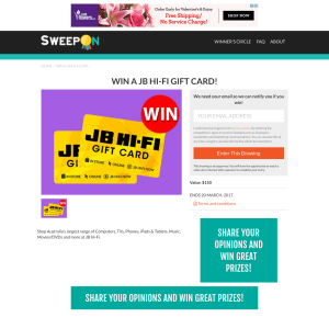 Win a $150 'JB Hi-Fi' gift card!