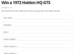 Win a 1972 Holden HQ GTS valued at $120,000!