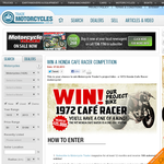 Win a 1972 Honda Cafe Racer motorcycle!