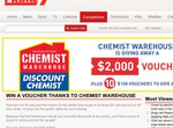 Win a $2,000 Chemist Warehouse voucher or 1 of 10 $100 vouchers!