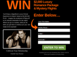 Win a $2,000 luxury romance package & mystery flights!
