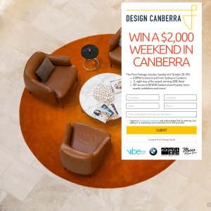 Win a $2,000 weekend in Canberra!