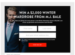 Win a $2,000 winter wardrobe from M.J. Bale!