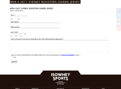 Win a 2017 'Sydney Roosters' signed jersey!