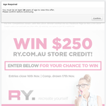 Win a $250 RY.com.au store credit!