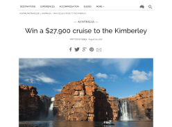 Win a $27,900 cruise to the Kimberley!