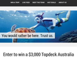 Win a $3,000 'Topdeck Australia' trip!