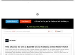 Win a $3,500 snow holiday at Ski Rider Hotel!