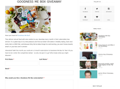 Win a 3-month subscription to 'Goodness Me Box'!