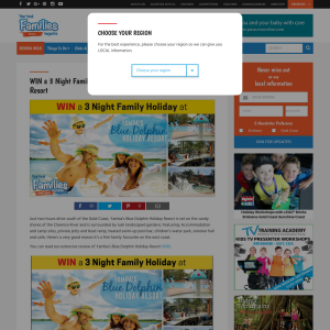 Win a 3 Night Family Holiday at Yamba's Blue Dolphin Holiday Resort