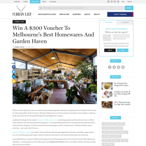 Win a $300 voucher to Melbourne's best homewares & garden haven! (VIC Residents ONLY)