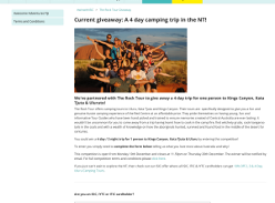 Win A 4 day camping trip in the NT