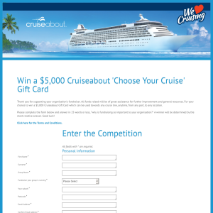 Win a $5,000 Cruiseabout 'Choose Your Cruise' Gift Card