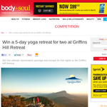 Win a 5-day yoga retreat for 2 at Griffins Hill Retreat!