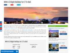 Win a 5 Night Holiday for 2 to Bali