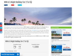 Win A 5 Night Holiday For 2 To Fiji