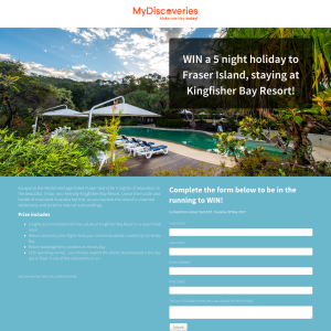 Win a 5-night holiday to Fraser Island, staying at Kingfisher Bay Resort!