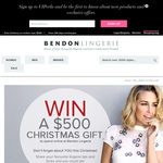 Win a $500 Christmas gift to spend online at Bendon Lingerie!
