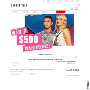 Win a $500 'DANGERFIELD' wardrobe!