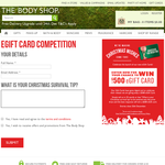Win a $500 eGift card for 'The Body Shop'!