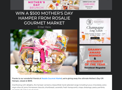 Win a $500 Mother's Day Hamper from Rosalie Gourmet Market