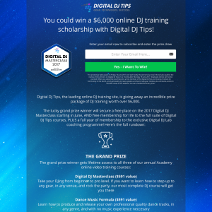 Win a $6,000 DJ training scholarship! Win a $6,000 DJ training scholarship!