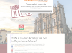Win a $6,000 holiday for 2 to experience Macao!