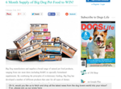 Win a 6 month supply of 'Big Dog' pet food!