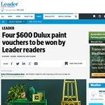 Win a $600 Dulux paint voucher